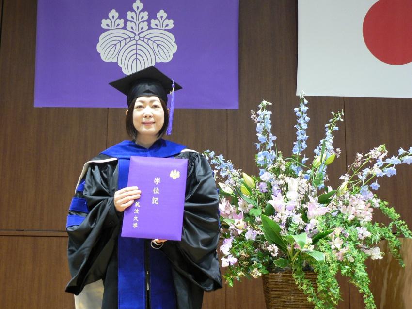 原 恵子さん 学位記授与式